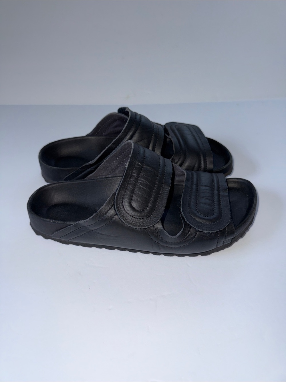 Birkenstock Black Men's Dual-Strap Slide Sandals